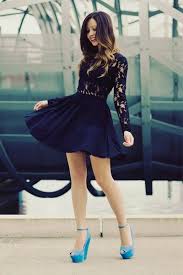 Pair Neon Or Bright Colored Shoes With A Lace Black Dress To Add A Touch Of Color To Your Life And A Little Fun Fashion Style Dresses