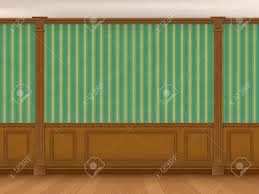 Ich habe in meiner wohnung eine lange wand (ca 6m lang, 2,50 raumhöhe) mit einer holzvertäfelung. Fragment Des Nutzraum Im Klassischen Stil Wand Mit Grun Gestreiften Tapeten Holzverkleidungen Und Pilaster Lizenzfrei Nutzbare Vektorgrafiken Clip Arts Illustrationen Image 50130387