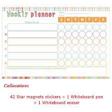 Us 28 0 Kids Reward Stickers Magnetic Reward Chart Wall Stickers For Child Calendar Fridge Magnets Dry Erase Board Home Weekly Planner In Fridge