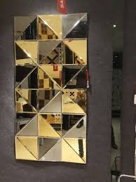 The presented pictures reflect every detail of the motif, and an additional gloss effect attracts the eyes of guests and clients. 1001 Black Gpld T Glass Mosaic Mirror Mirror Design Wall Interior Wall Design