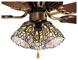 The gorgeous design of this stylish tiffany style ceiling fan light shades makes it an excellent choice for living room or other interiors. 4 Wisteria Fan Light Shade Victorian Ceiling Fan Accessories By Hansen Wholesale