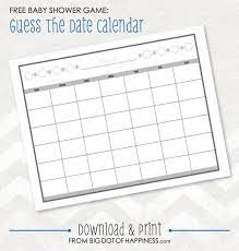 Baby shower game ideas guess the. Baby Shower Game Ideas Guess The Date Free Printable Big Dot Of Happiness Free Baby Shower Printables Free Baby Shower Guess Baby Birthday