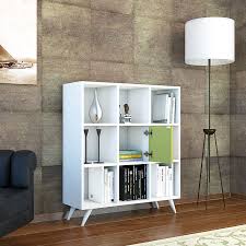 Minar Dama Kitaplik Retro P Beyaz Verde Yesil Evmanya Com Kitapliklar Dekor Ev Dekoru