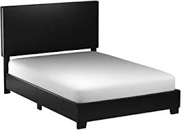 The maven upholstered platform bed from dhp is the perfect addition to your bedroom and makes a great sleeping solution in your guest room with its simple and serene feel. Amazon Com Crown Mark Erin Upholstered Panel Bed In Black Queen Furniture Decor