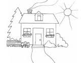 Friendly ghost and haunted house coloring page: Houses And Homes Coloring Pages