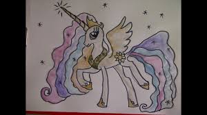 My Little Pony Princess Celestia Zeichnen How To Draw Pony Princess Celestia Youtube