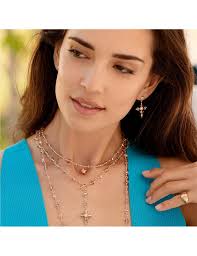 Girocollo Rue Des Mille -Crystal Rainbow-Croce-Cristalli Grigi-GR015M2