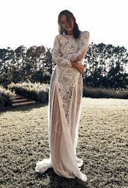Brautkleid brautmode für düsseldorf solingen köln. Hippie Boho Strand Ruckenfreies Brautkleid Spitze Fliessend Mit Armel