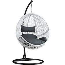 Votre dos ne vous fera plus mal, vous vous sentirez bien plus à l'aise. Tectake Chaise Hamac Avec Support Fauteuil Suspendu De Jardin Balancelle Transat Blanc Swinging Chair Hanging Chair Swing Chair Garden