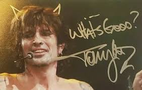 Tommy Lee drummer Motley Crue picture 8×10 (Hand Signed w COA)