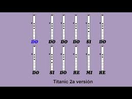 Tema Titanic Version Facil Flauta Quena Youtube Quena Flauta Partitura Flauta