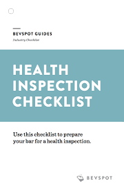 Free Bar Restaurant Health Inspection Checklist Use This Checklist To Prepare Your Bar For A Health Inspection Inspection Checklist Checklist Health