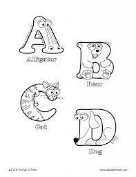 Download all the alphabet coloring pages and create your own alphabet coloring book! Printable Coloring Pages Uppercase Letters Animals Alphabetimals
