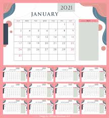 Please note that our 2021 calendar pages are for your personal use only, but you may always invite your friends to visit our website so they may browse our free printables! 2021 Calendar Template Bright Colorful Classic Flat Decor Free Vector In Adobe Illustrator Ai Ai Format Encapsulated Postscript Eps Eps Format Format For Free Download 4 41mb