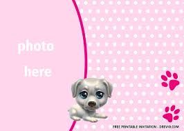 Free invitation templates to create personalized invitations for download. Free Printable Pink Puppy Dog Invitation Templates Download Hundreds Free Printable Birthday Invitation Templates
