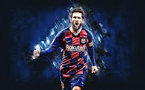 See more of fc barcelona wallpapers on facebook. Download Wallpapers Lionel Messi Fc Barcelona Catalan Football Club Portrait Leo Messi Argentinean Soccer Player Blue Stone Background Champions League For Desktop Free Pictures For Desktop Free