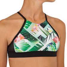 Costume de baie sunt aici! BustierÄ Surf Baha 900 Verde Fete Olaian Decathlon Ro