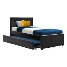 Amazon's choice for daybed with mattress included. Trundle Bed Frame Wooden Bed King Single Size Base Daybed Mattress Wood Leather Qubyk Uk
