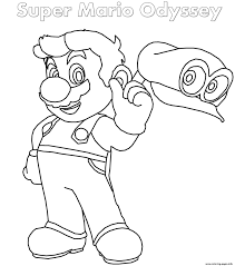 Mario coloring pages for free. Super Mario Odyssey Coloring Pages Printable