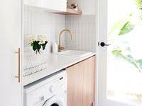 Ceramic tile and porcelain tile are durable flooring choices. 37 Modern Laundry Room Ideas In 2021 Laundry Room Laundry Room Inspiration Laundry Room Design