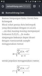Atau dengan jak = jangkauan antar kuartil, k3 = kuartil ke 3, k1 = kuartil ke 1. Contoh Soal Simpangan Baku Data Kelompok Brainly Berbagai Contoh
