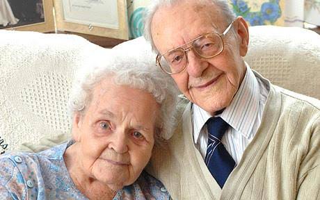 Britain's oldest married couple are 205
