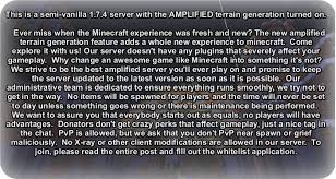 Minecraft servers with good economy system, shops, player shops, trading system. 1 7 4 Amplified Craft Best Amplified Server Survival Towny 24 7 Economy Mature 124 Slots Pc Servers Servers Java Edition Minecraft Forum Minecraft Forum