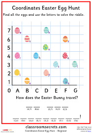 Ideal for year 3 4 5 and 6 lessons about 2d and 3d shapes, space and measure. Coordinates Easter Egg Hunt Classroom Secrets