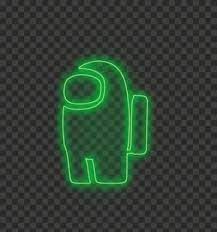 Hd Neon Among Us Green Character Png Green Characters Neon Png