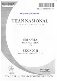 Berbagi Dan Belajar Naskah Soal Un Ekonomi Sma 2014 Paket 1