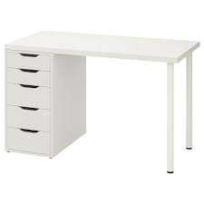 Linnmon Alex Table White 47 1 4x23 5 8 Ikea In 2020 Ikea Wall Shelf Unit Drawer Unit