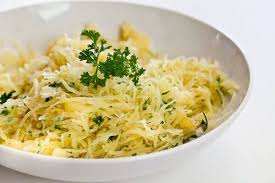 Baked Spaghetti Squash With Garlic And Butter Recipe Steamy Kitchen Recipe Baked Spaghetti Squash Recipes Baked Spaghetti Squash Recipes
