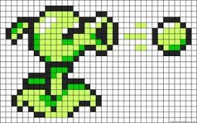 Peashooter Plants Vs Zombies Perler Bead Pattern Perler Bead Art Zombie Crafts Silhouette Stencil
