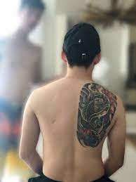 Tattoo Fish Koi Tattooforman Chinese Flower Lotus Indonesia Black Yakuza Back Hand Chest