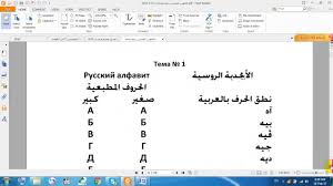 الأبجدية الروسية الدرس الأول Youtube