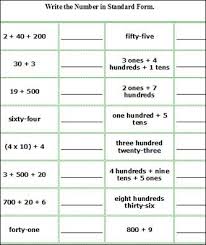 Number Words Worksheets Number Forms Activity Worksheets Expanded Form Place Value Standard Form Standard Form Expanded Form Number Words Worksheets