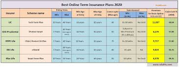 Top 5 Best Online Term Life Insurance Plans 2020 Term Life Term Insurance How To Plan