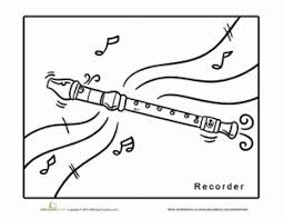 This oboe (coloring page) clipart is provided in jpeg format. Recorder Worksheet Education Com