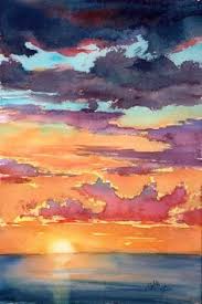 Sunset Ii Watercolour Painting By Sharon Lynn Williams