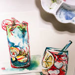 Summer Drinks in Watercolor and Ink