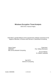 If you seen her artworks in class you'll go like confirm ni a hahaha. Windows Encryption Threat Analysis Napier University Edinburgh