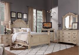 Cortinella White 7 Pc Queen Poster Bedroom Bedroom Sets Queen King Bedroom Sets Bedroom Sets