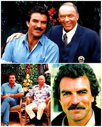 Tom Selleck in Season 5 of Las Vegas with Magnum P.I. co-stars