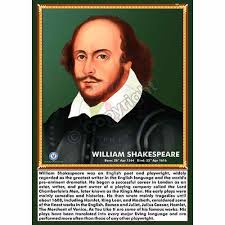 William Shakespeare Portrait Chart