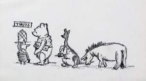 The winnie the pooh story is famous and so are all the winnie the pooh characters now. Unseen Winnie The Pooh Sketches To Be Auctioned After Decades Under Bed Bbc News