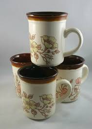 Vintage Bilton S Stoneware Coffee Mug Set Set Of 4 Coffee Etsy Mugs Set Coffee Mug Sets Mugs