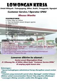 Selasa, februari 23, 2021 posted by : Radio Patria On Twitter Patriaadv Lokerpatria Lowongankerja Wilayah Tulungagung Kediri Trenggalek Nganjuk Blitar Sebagai Customer Service Atau Operator Spbu Di Mayangkaragroup Syarat Cek Di Foto Kirim Lamaran Anda Ke Kantor