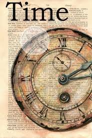 Imprimir Reloj Cara Tiempo Dibujo De Medios Etsy Book Page Art Newspaper Art Clock Face