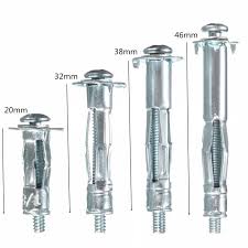 M6 65mm Wall Anchor Screws For Cavity Anchor Plasterboard Fixing M4 46mm Emageren 40 Pcs Set Metal Fixings Anchors Plugs Heavy Duty Plasterboard Fixing Raw Plugs Cavity Wall Plugs M4 32mm M5 52mm Anchors