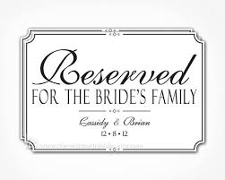 Reserved Table Signs Wedding Reserved Wedding Signs Reserved Signs Wedding Signs